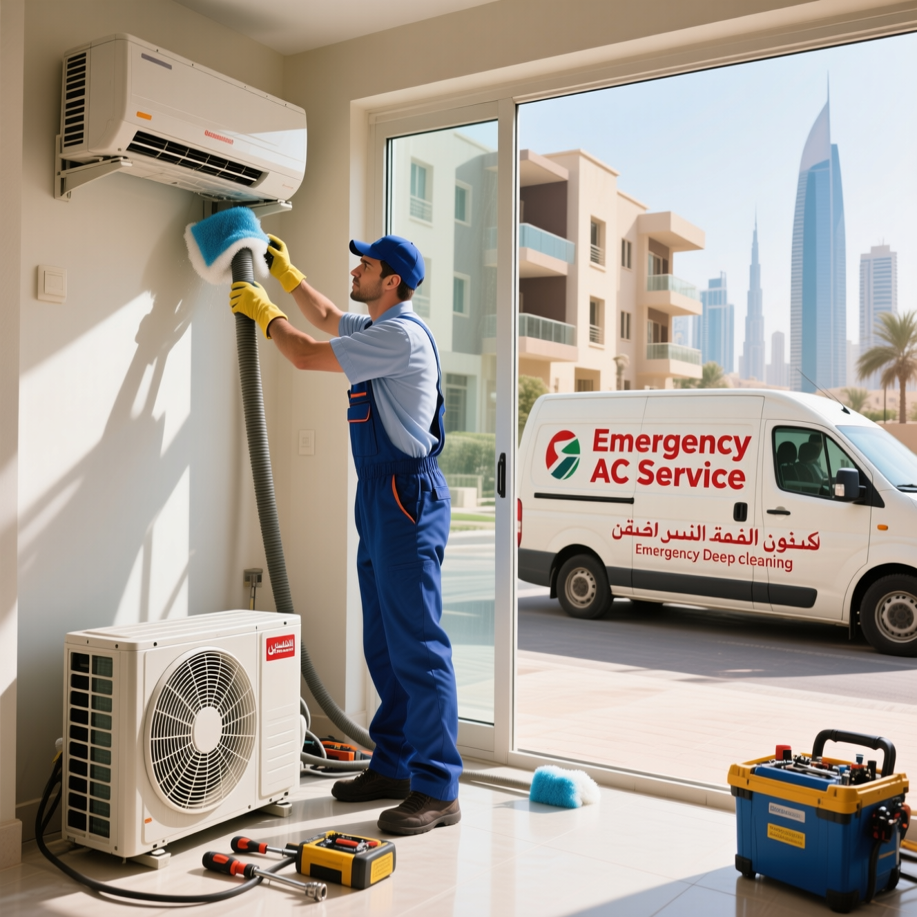 Emergency AC Deep Cleaning in Dubai